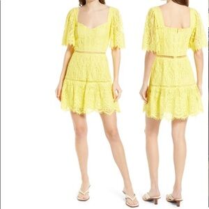 SAYLOR Zuzanna Lace Flutter Sleeve Minidress